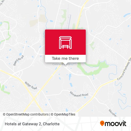 Hotels at Gateway 2 map