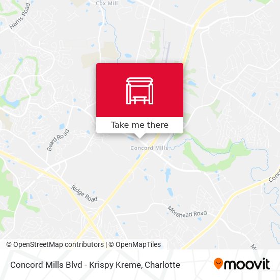 Mapa de Concord Mills Blvd - Krispy Kreme