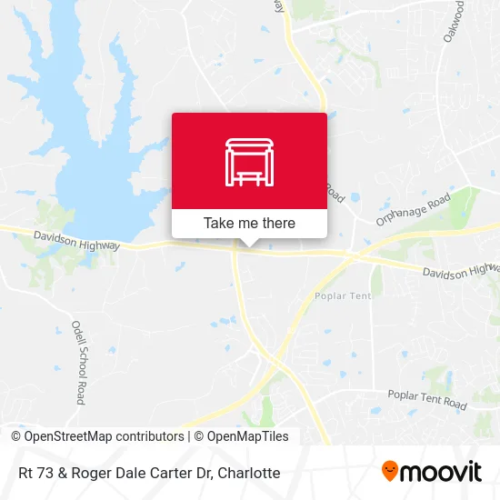 Rt 73 & Roger Dale Carter Dr map