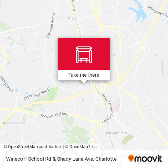 Winecoff School Rd & Shady Lane Ave map