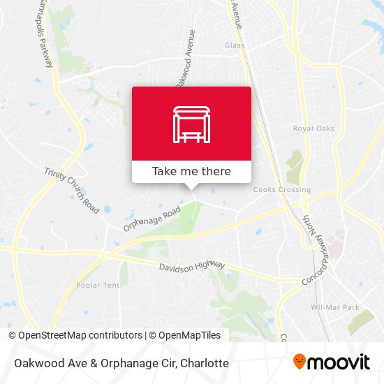Oakwood Ave & Orphanage Cir map