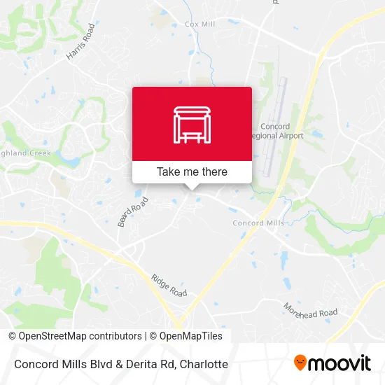 Concord Mills Blvd & Derita Rd map