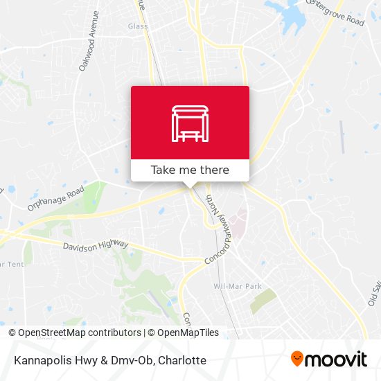 Mapa de Kannapolis Hwy & Dmv-Ob