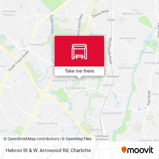 Mapa de Hebron St & W. Arrowood Rd