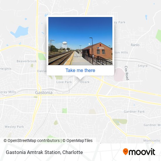 Gastonia Amtrak Station map
