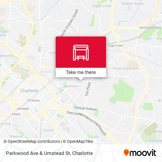 Parkwood Ave & Umstead St map