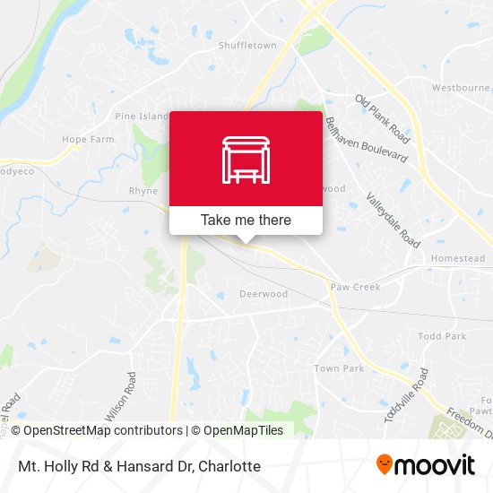 Mt. Holly Rd & Hansard Dr map
