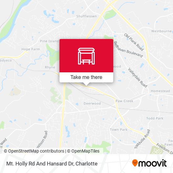 Mt. Holly Rd And Hansard Dr map
