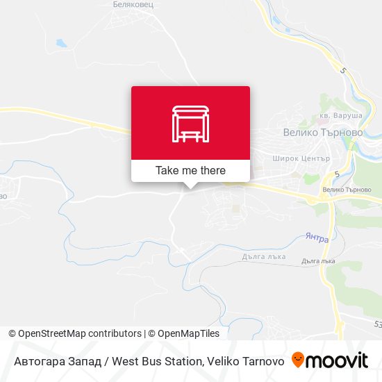 Автогара Запад / West Bus Station map