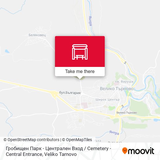 Карта Гробищен Парк - Централен Вход / Cemetery - Central Entrance