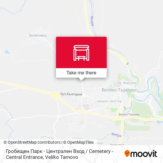 Карта Гробищен Парк - Централен Вход / Cemetery - Central Entrance