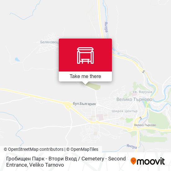 Гробищен Парк - Втори Вход / Cemetery - Second Entrance map
