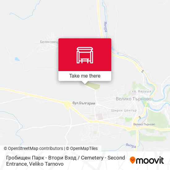 Карта Гробищен Парк - Втори Вход / Cemetery - Second Entrance