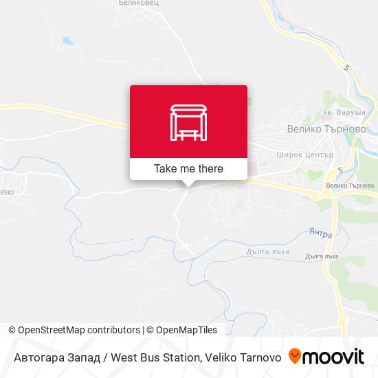 Карта Автогара Запад / West Bus Station
