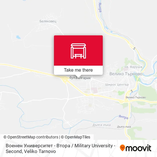 Карта Военен Университет - Втора / Military University - Second
