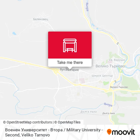 Карта Военен Университет - Втора / Military University - Second