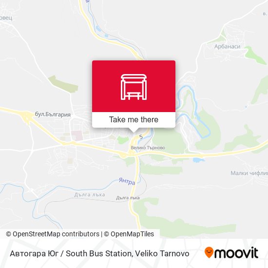 Карта Автогара Юг / South Bus Station