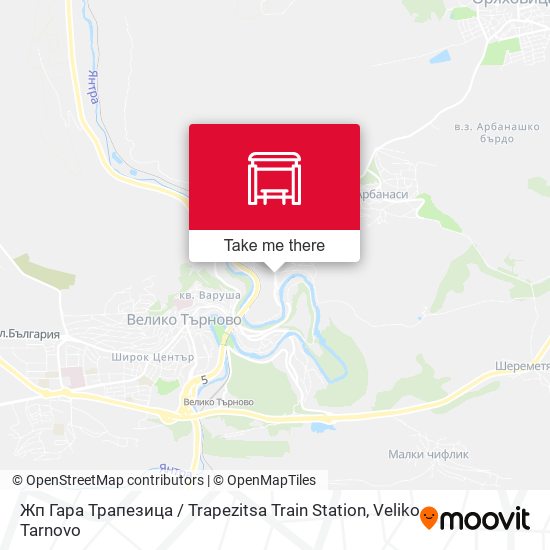 Жп Гара Трапезица / Trapezitsa Train Station map