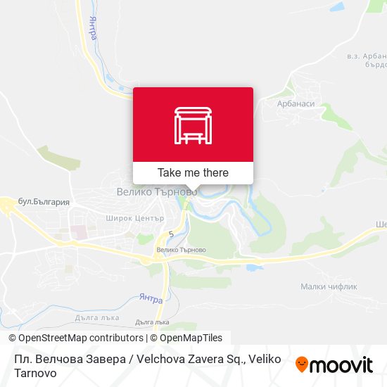 Карта Пл. Велчова Завера / Velchova Zavera Sq.