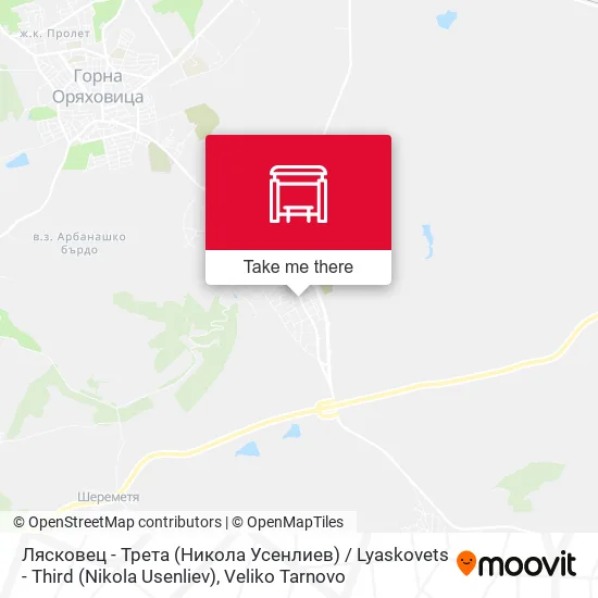 Карта Лясковец - Трета (Никола Усенлиев) / Lyaskovets - Third (Nikola Usenliev)