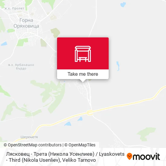 Карта Лясковец - Трета (Никола Усенлиев) / Lyaskovets - Third (Nikola Usenliev)