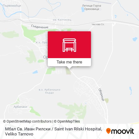 Мбал Св. Иван Рилски / Saint Ivan Rilski Hospital map
