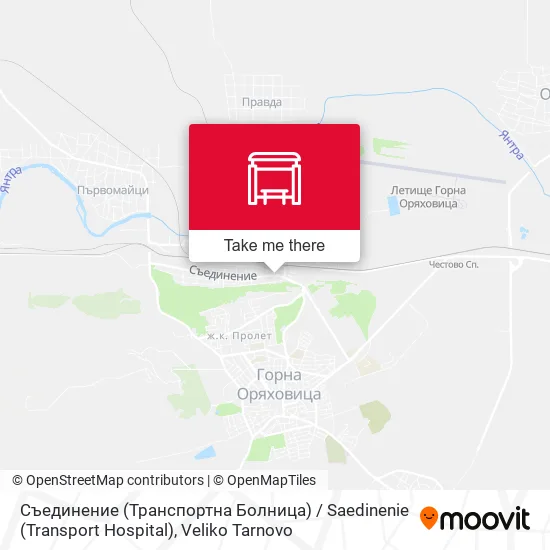Карта Съединение (Транспортна Болница) / Saedinenie (Transport Hospital)