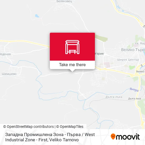 Карта Западна Промишлена Зона - Първа / West Industrial Zone - First