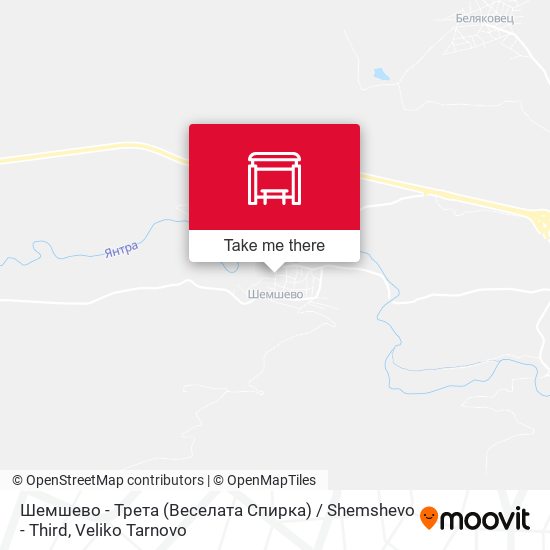 Карта Шемшево - Трета (Веселата Спирка) / Shemshevo - Third