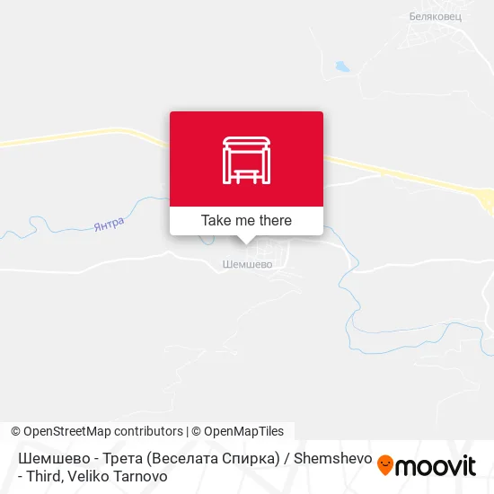 Карта Шемшево - Трета (Веселата Спирка) / Shemshevo - Third