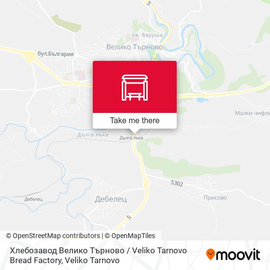 Карта Хлебозавод Велико Търново / Veliko Tarnovo Bread Factory