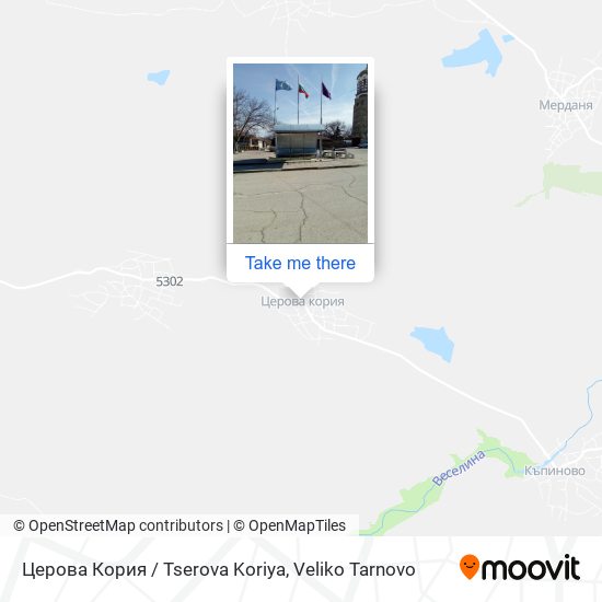 Церова Кория / Tserova Koriya map