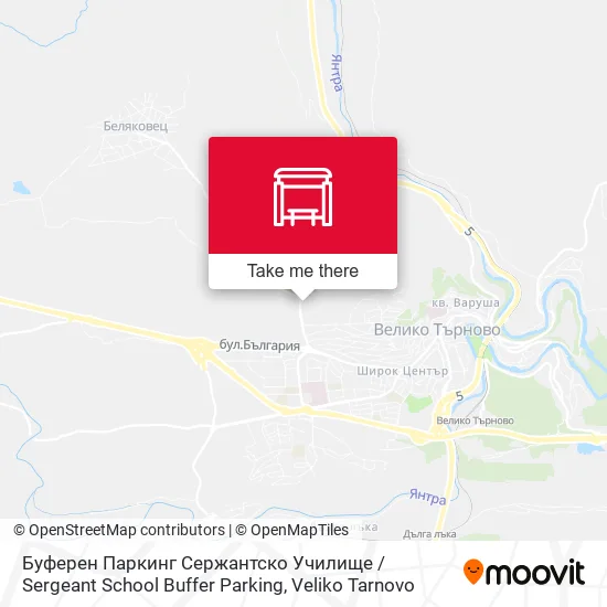 Карта Буферен Паркинг Сержантско Училище / Sergeant School Buffer Parking
