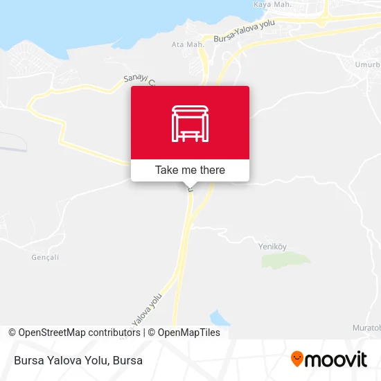 Bursa Yalova Yolu map