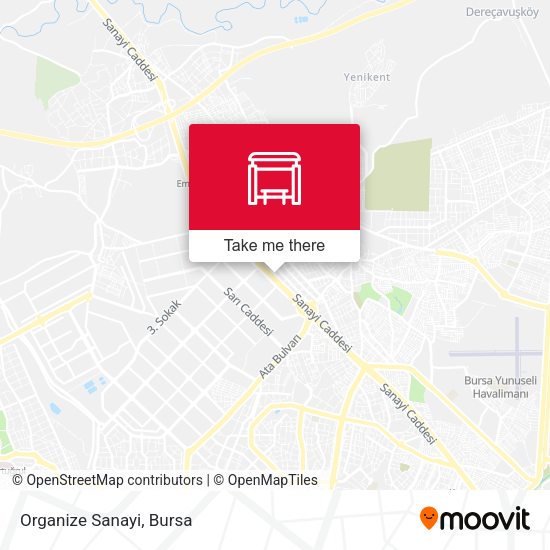 Organize Sanayi map