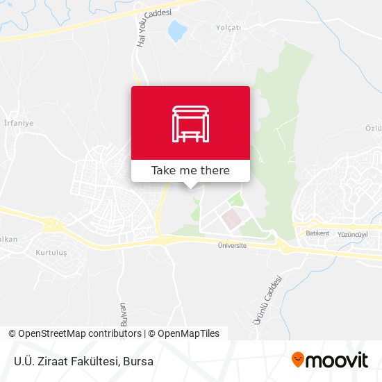 U.Ü. Ziraat Fakültesi map