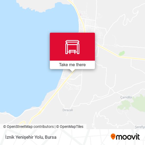 İznik Yenişehir Yolu map