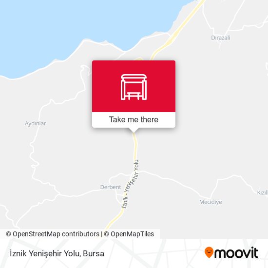 İznik Yenişehir Yolu map