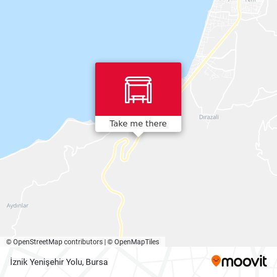 İznik Yenişehir Yolu map