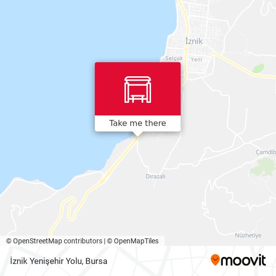 İznik Yenişehir Yolu map