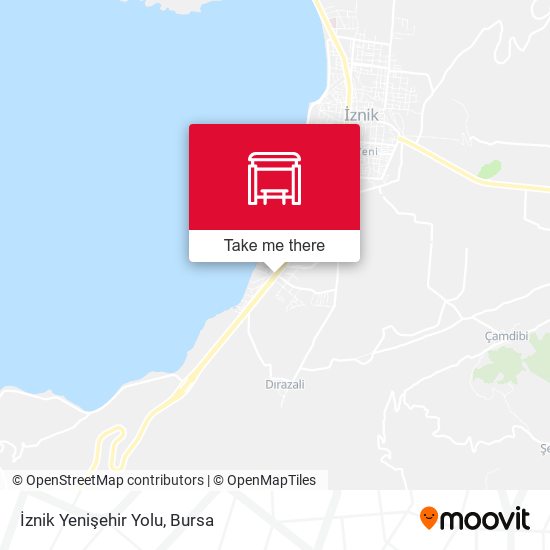 İznik Yenişehir Yolu map