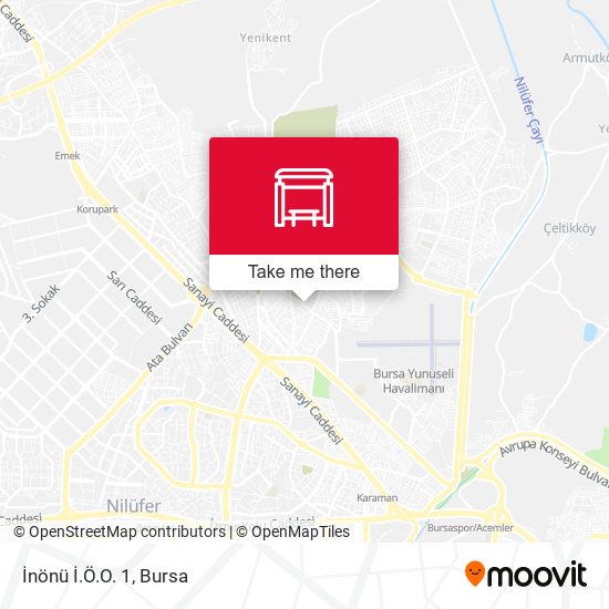 İnönü İ.Ö.O. 1 map