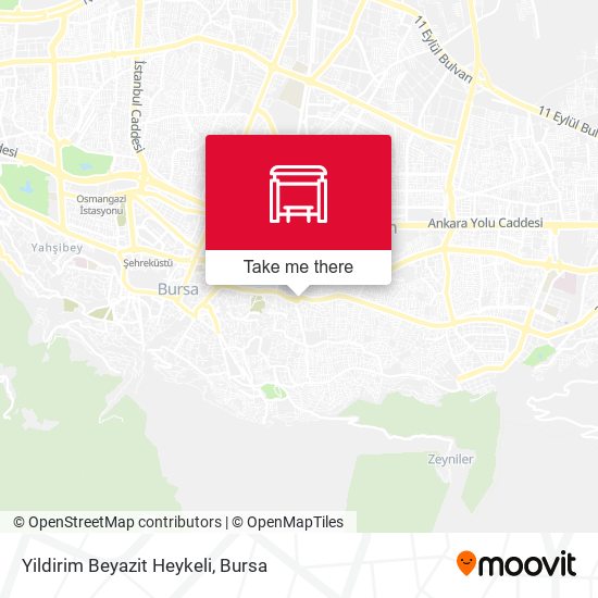 Yildirim Beyazit Heykeli map