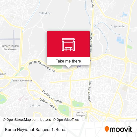 Bursa Hayvanat Bahçesi 1 map