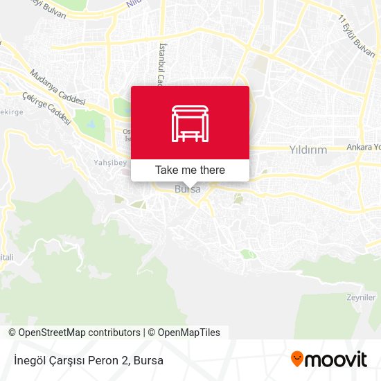 İnegöl Çarşısı Peron 2 map
