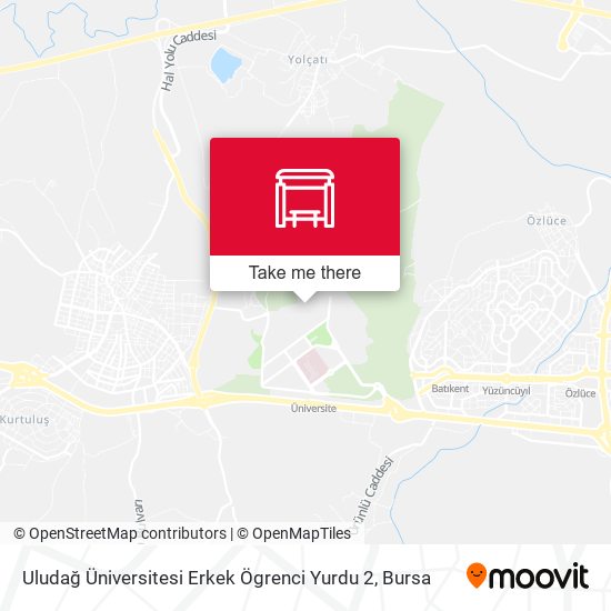 Uludağ Üniversitesi Erkek Ögrenci Yurdu 2 map