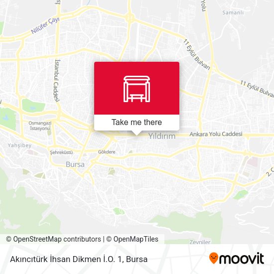 Akıncıtürk İhsan Dikmen İ.O. 1 map