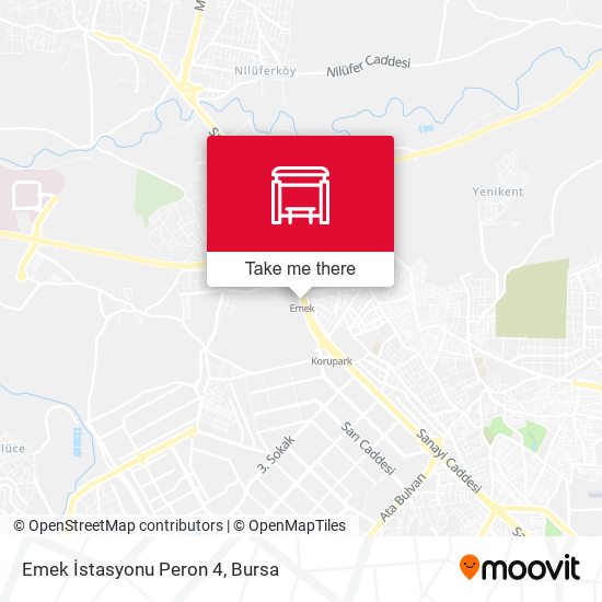Emek İstasyonu Peron 4 map