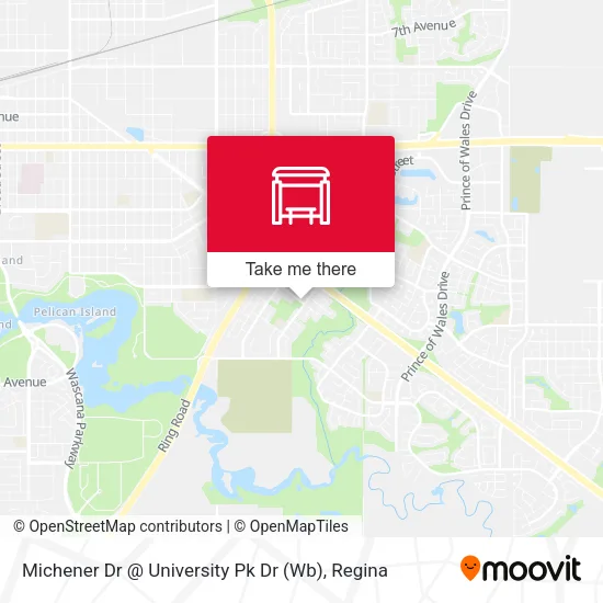 Michener Dr @ University Pk Dr (Wb) map