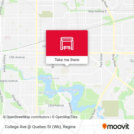 College Ave @ Quebec St (Wb) map